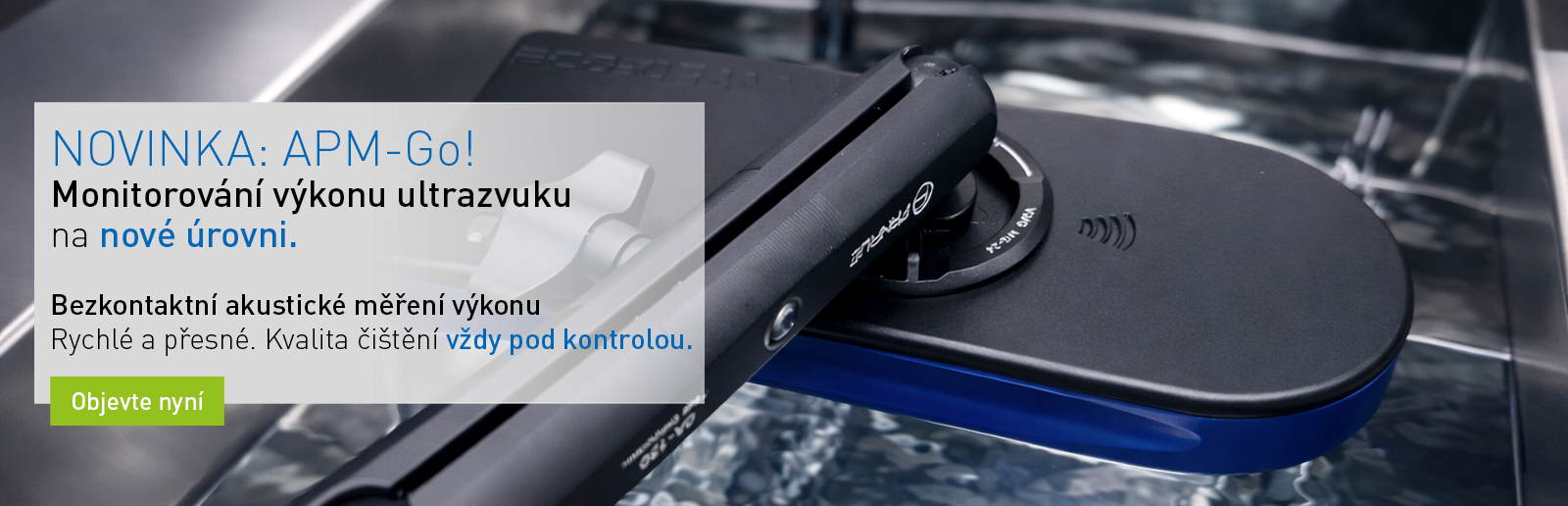 Ecoclean APM-Go! Bezkontaktní akustické měření výkonu.
